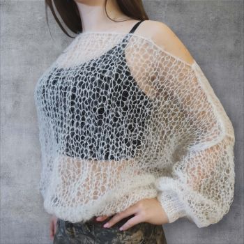 Mohair sweater Erika – hand-knitted