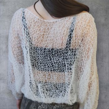 Mohair sweater Erika – hand-knitted