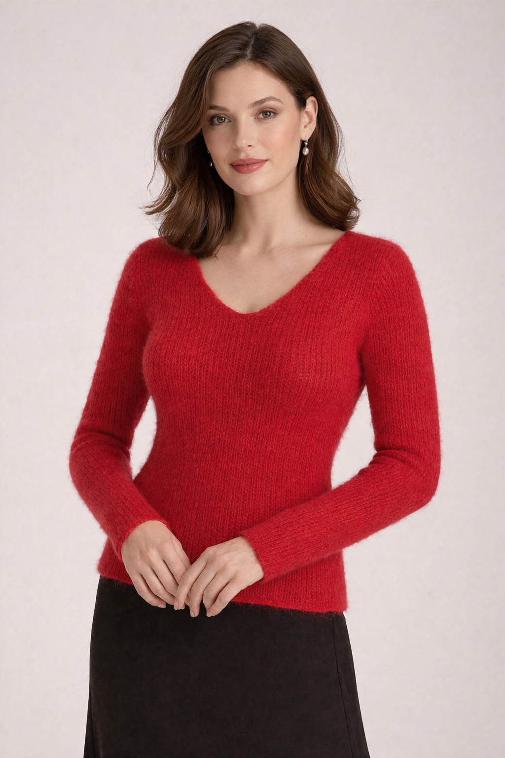 Adriana - Hand-knitted alpaca and silk sweater