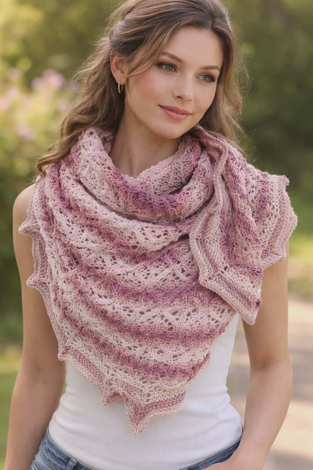Spring Breeze – Elegant Hand-Knitted Merino Scarf